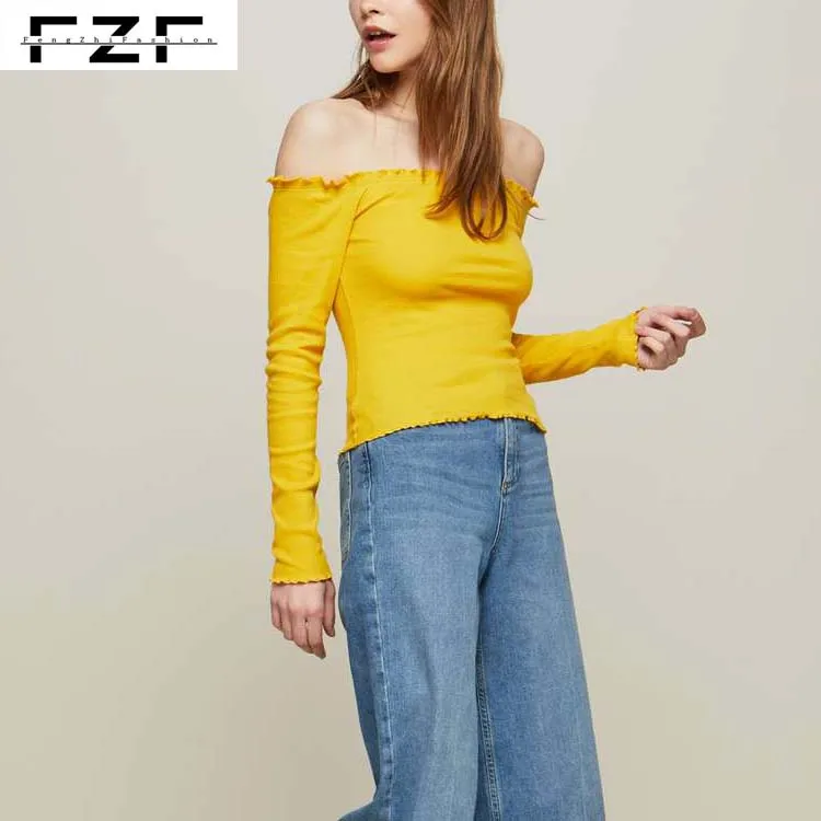 yellow bell sleeve top