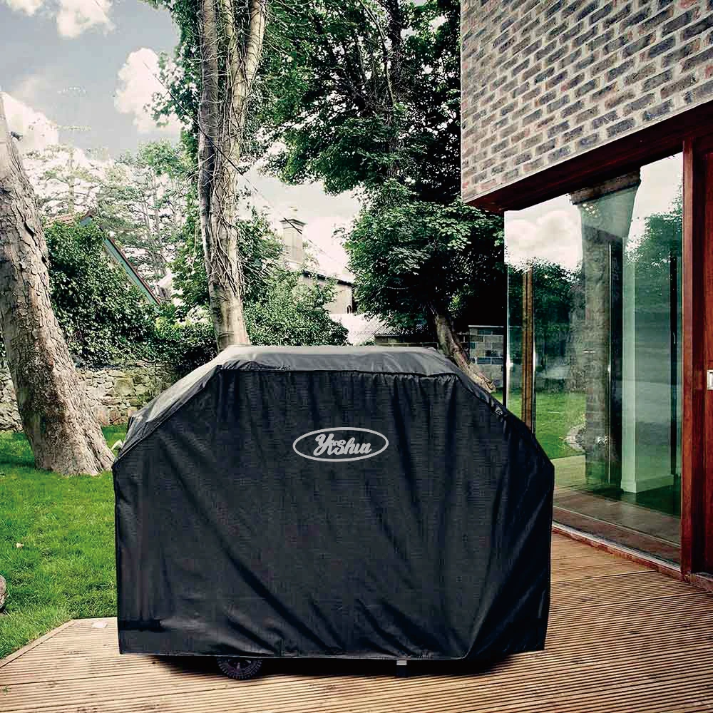 BBQ Grill Cover Heavy Duty RipProof UV Water Resistant Gas Grill Cover Fits for Weber Brinkmann Char Broil Etc