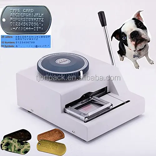 52 Letters Manual Stainless Metal Embossing Machine Dog Tag Embossing Machinery