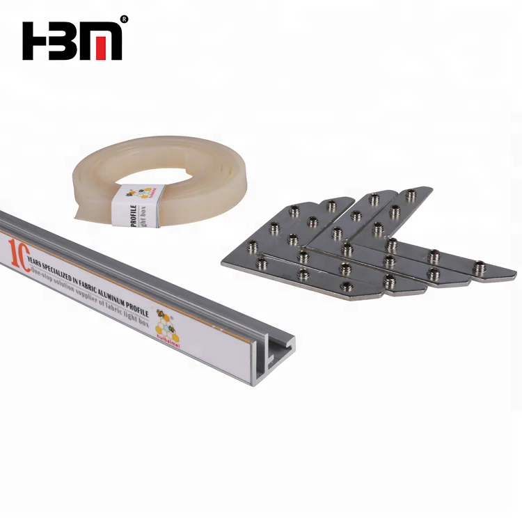 Easy Installation Front Lit Textile Fabric Aluminum Frame 17mm ultra Thin Sign Box Profile