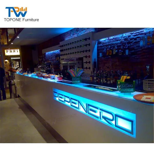 Modern Environmental Protection Top Design LED Bar Furniture Bar Counter