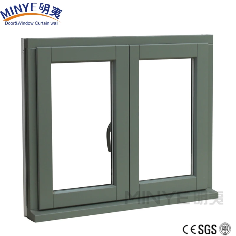 Iron Window Grill Design Price for Aluminum Window Double Glazed Casement Window