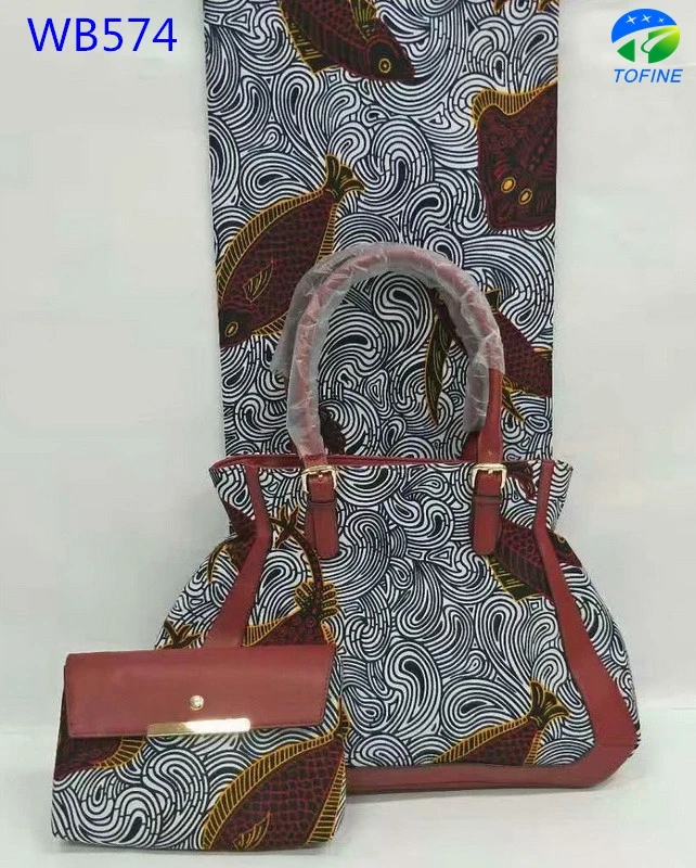 Оптовая продажа, новинка, голландский воск, 6 ярдов, подходящие сумки из Африканской вощеной ткани с принтом для женской вечеринки