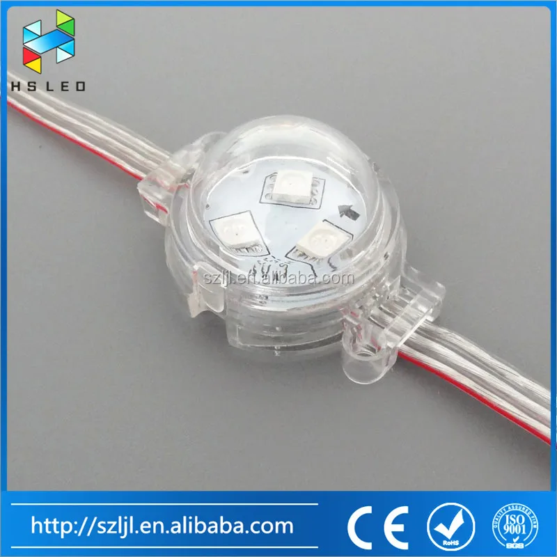 DMX WS2811 3 Points Rgb Pixel Led 30mm Led Pixel Point Light for Amusement Rides