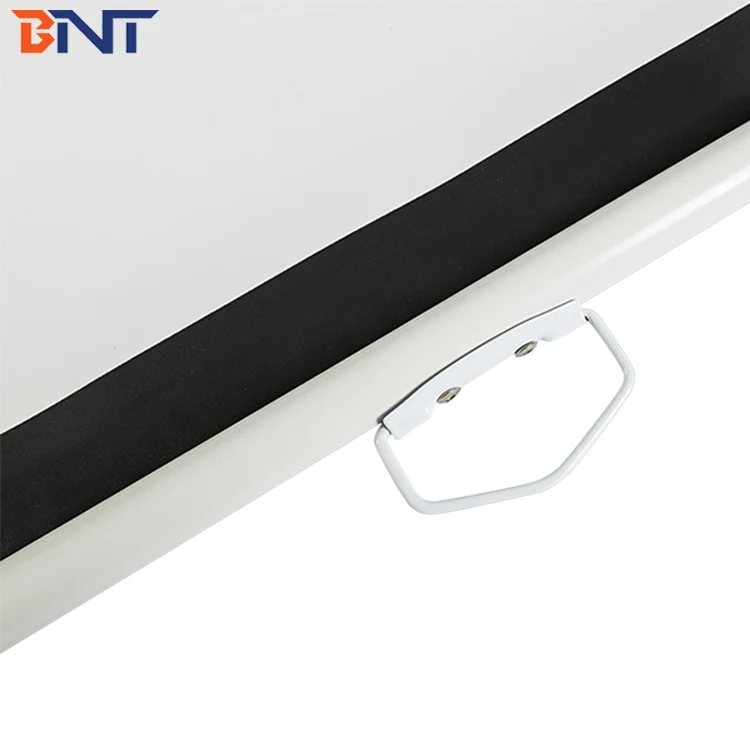 BNT Manual Ceiling Mount Projection Projector Screen With Self Locking 100 Inch