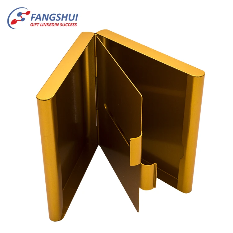 Wholesale Promotion Luxury Fancy Custom Gold Slim Aluminum Metal Pocket Cigarette Box