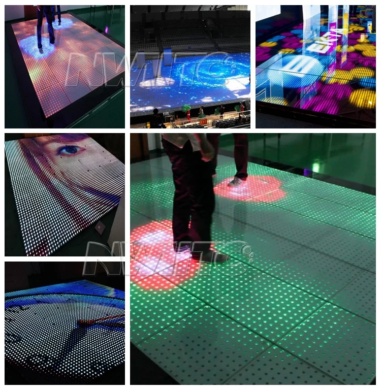 New Portable 12x12 Pixel Interactive Led ali Full Sexy Video Dance Floor