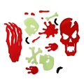 Halloween Decorations Thermoplastic Rubber Skull Window Stickers Fridge Sticker Holiday Gift Decoration