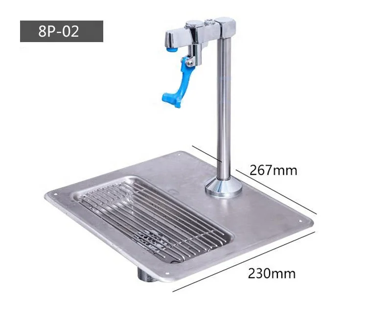 Wanhui Stainless Steel Silver Pitcher Rinser with Glass Bottle Cleaning and Drip Tray Lfgb Certified for Bar Cafe Accessories