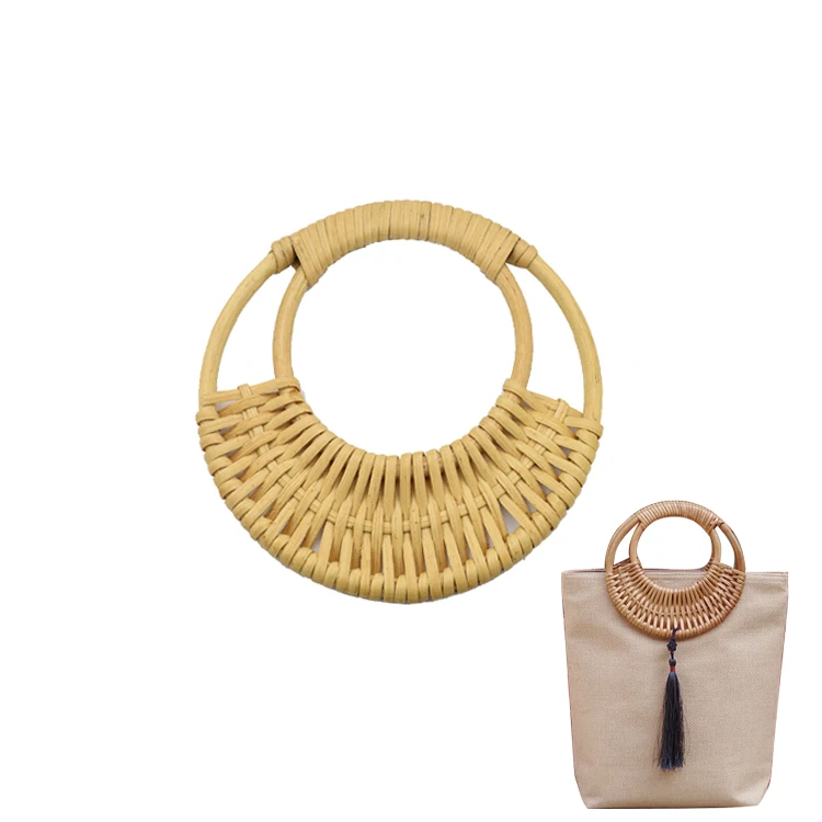 round bamboo purse