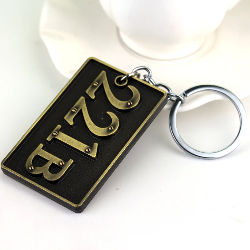 PRE-ORDER 221B Baker Street \u2013 Sherlock Holmes Inspired Necklace and Keychain