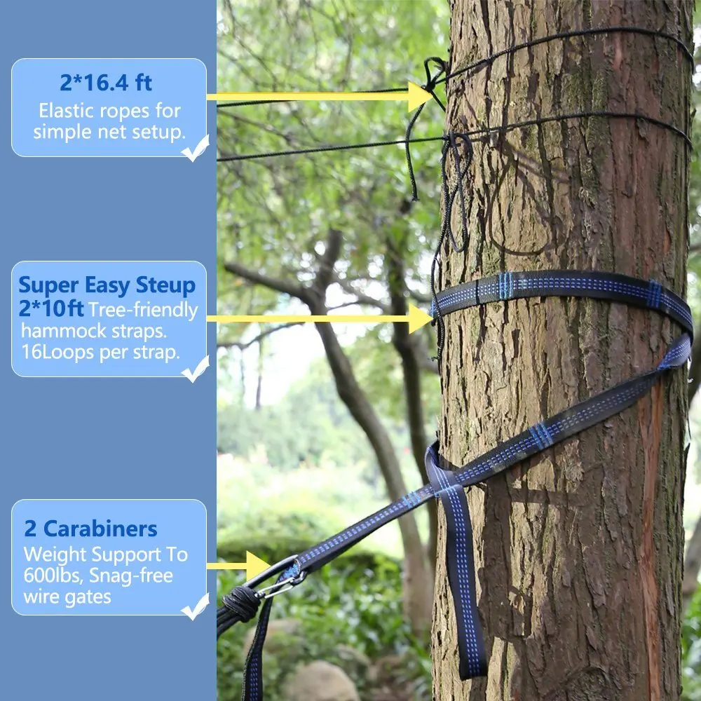 Гамак Woqi с москитной сеткой уличная кровать для путешествий легкий тканевый двойной гамак из парашютной ткани