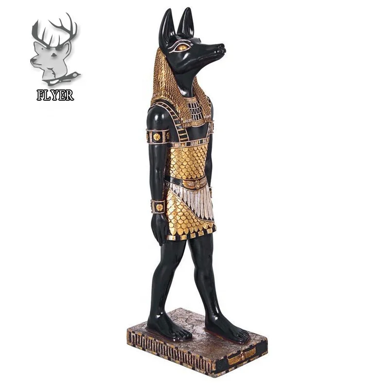 Source 卸売等身大グラスファイバー像古代エジプトのジャッカル-神