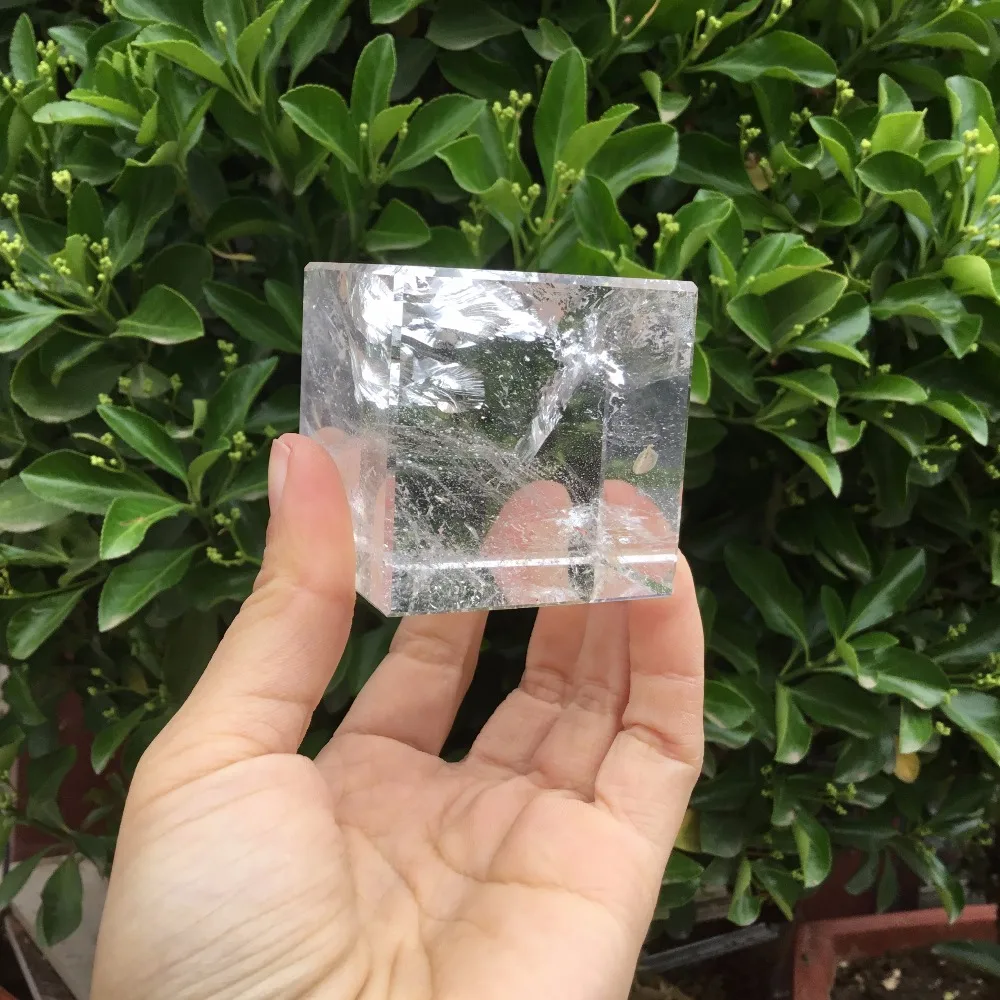 Natural clear Quartz Crystal Cube Crystal Carving Cube for Decoration