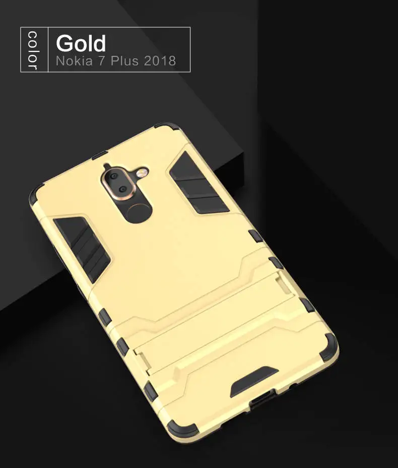 Case for Nokia Plus Shockproof Kickstand PC TPU in