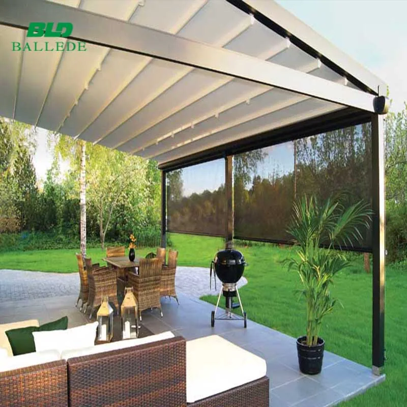 Retractable Remote Control System Sun Shade Balcony Terrace Cover Roof Awning
