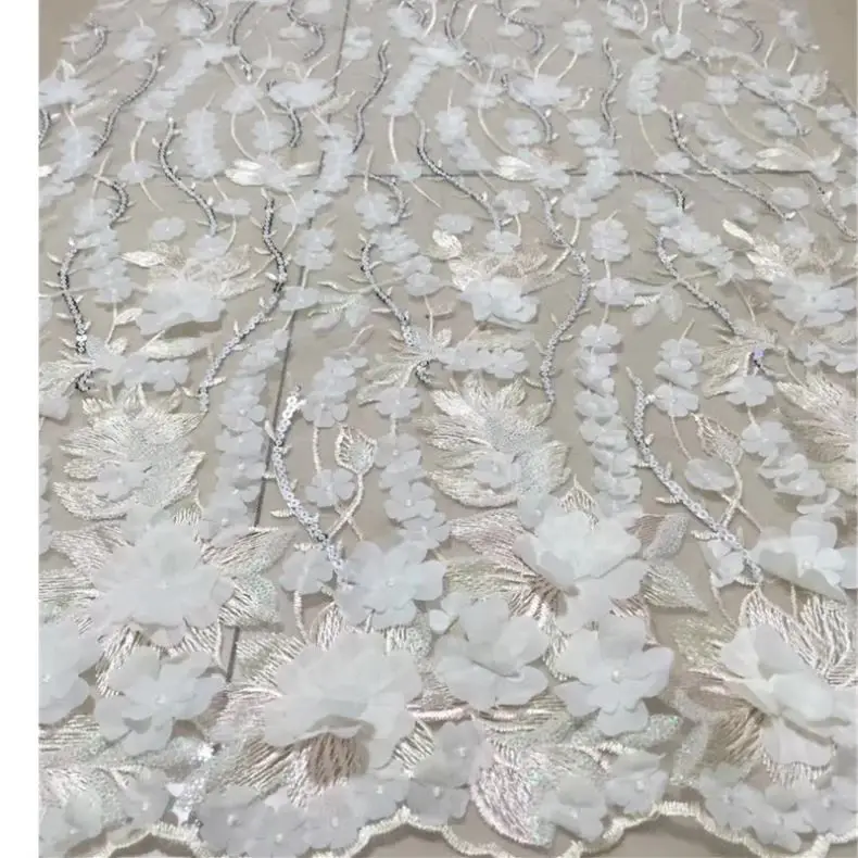 white tulle lace fabric