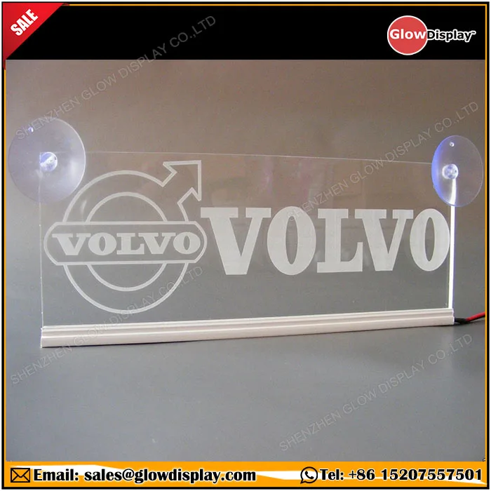 LED sign on the back wall VOLVO