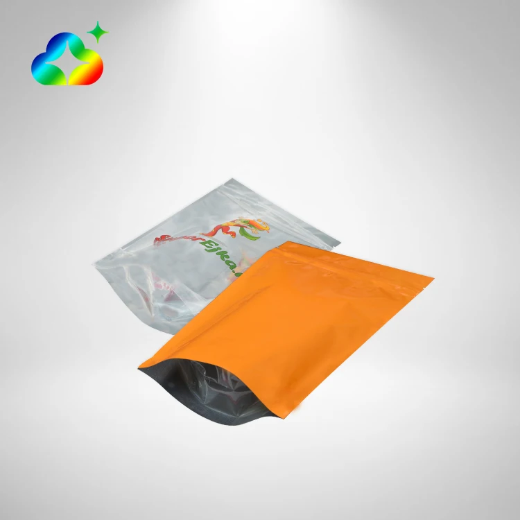 Logo Size Custom Printed Smell Proof Recyclable Packaging Bags Clear Plastic Stand up Pouches With Zipper for Food Snack Liquid