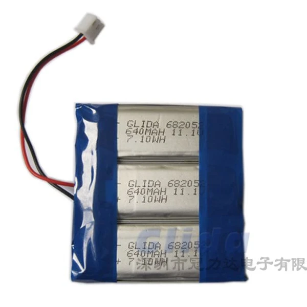 High capacity 12 v lithium-ion polymer battery 640 mah being used in industrial