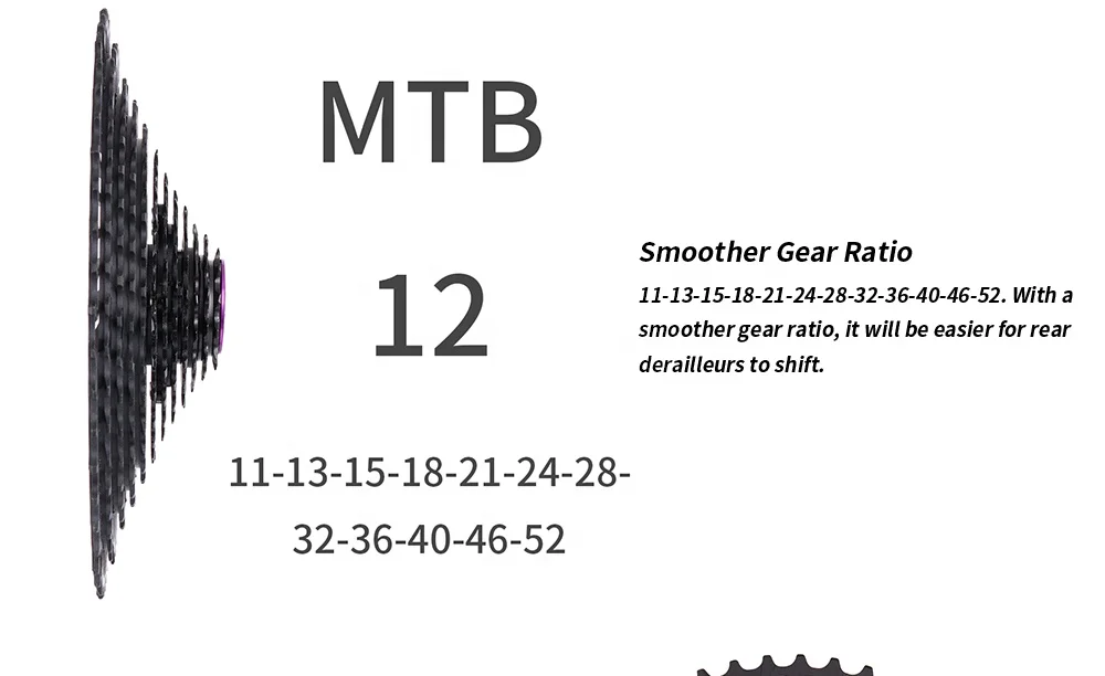 ZTTOマウンテンバイクパーツ超軽量カセット12スピード11-52T