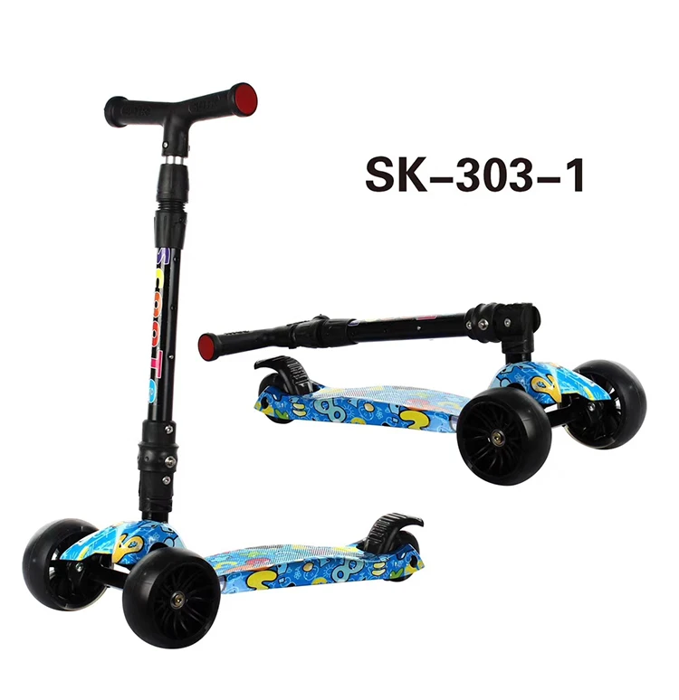 3 Wheels Folding Kids Scooter with Big Flashing Wheel / Toys R Us Kids Scooter with Big Pedal /wholesale Kids Scooter Carbon