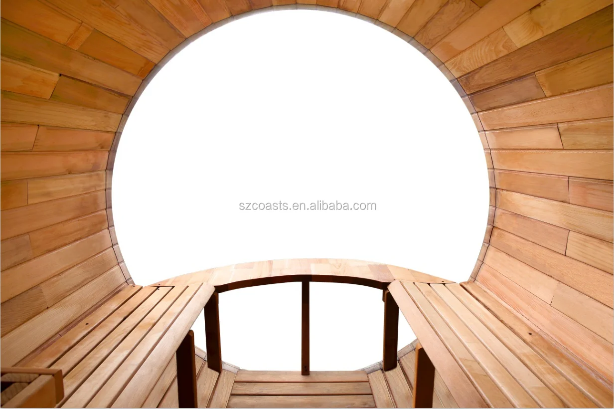 2018 Factory New Design Beat Selling Wooden Sauna Panoramic Barrel Sauna