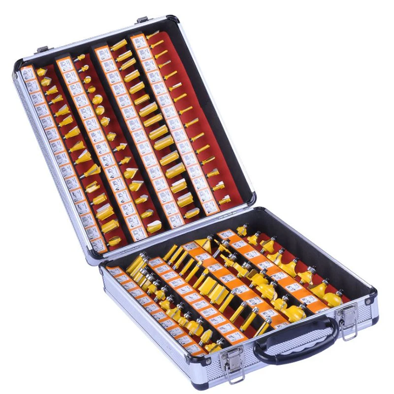 100個1/4シャンクアルミケースキット木工コーブボックス面取り