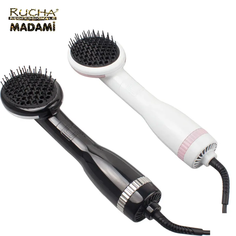 Amazon.com: Cepillo de aire caliente, cepillo profesional para alisar el  pelo con iones negativos, 4 en 1 secador de pelo voluminizador Styler  secador de pelo cepillo alisador rizador soplador secador secador secador