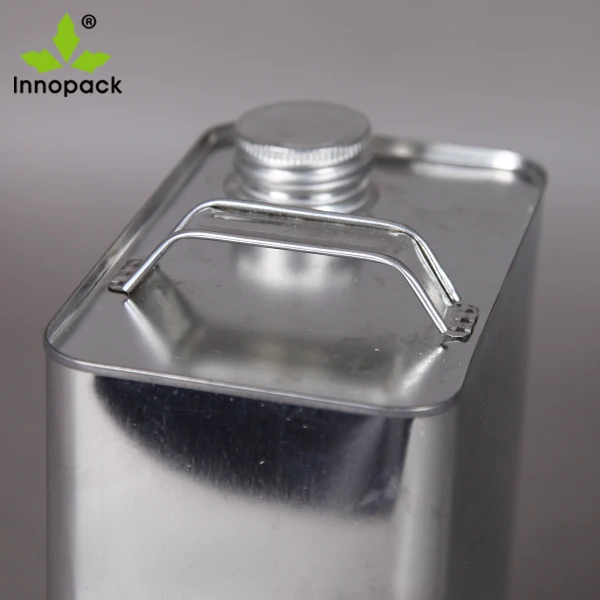 Screw Top Empty 5 LITRE Rectangular Metal Can for Engine Oil