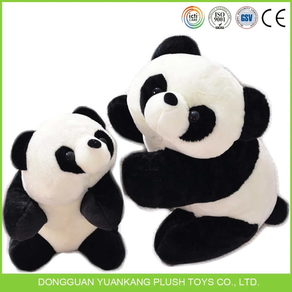 Ícone de brinquedo de urso Panda. Animal Kawaii. Preto e branco