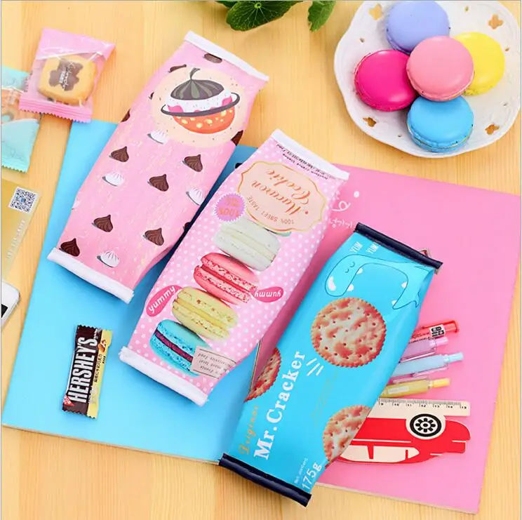 Large Capacity Stationery Pencil Case Kawaii Macaron Color Pencil