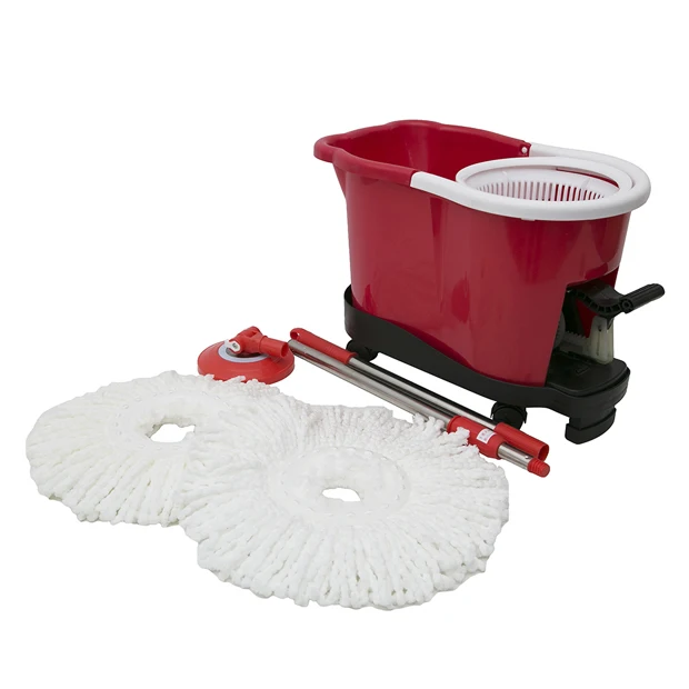 Floor Magic 360° Spin 15 Litre Mop Bucket Plastic Spinner and Microfiber 