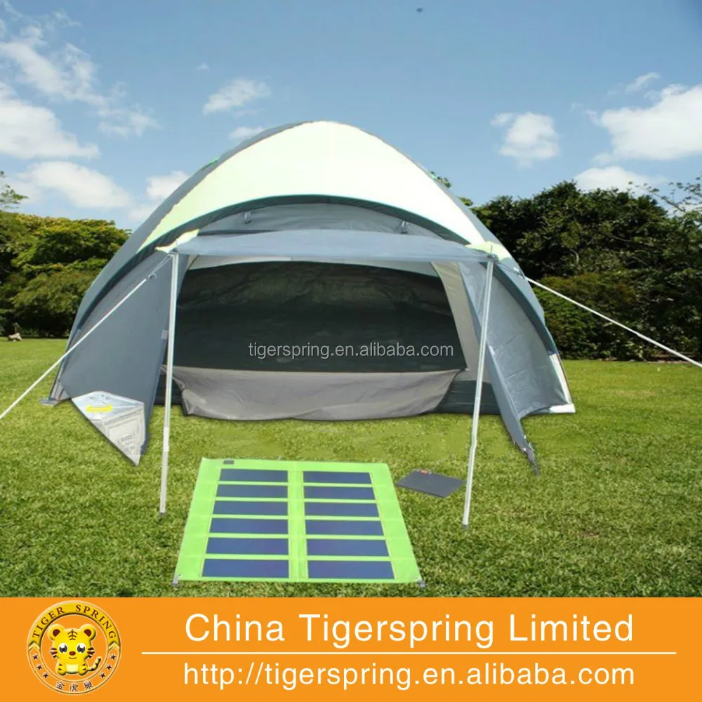 orange solar tent for sale with detachable solar panel