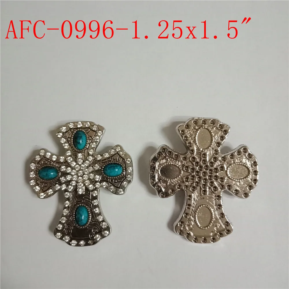 Turquoise Cross Belt Concho Western Concho