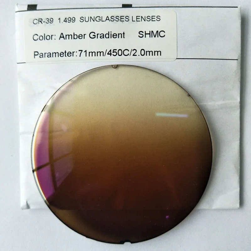 Popular CR39 UV400 HMC EMI Gradient Tinted Color Sunglasses Lens