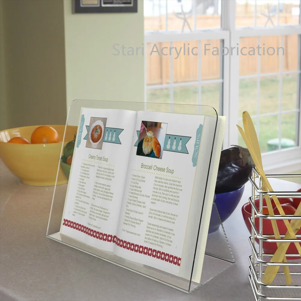 Clear Acrylic Recipe Card Index Card Holder Storage Box For 4 X 6 Card