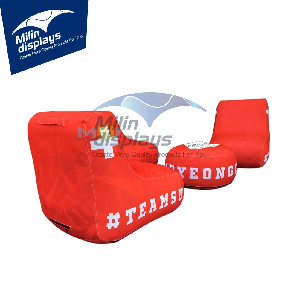 Портативная выставочная мебель с принтом на заказ надувной диван-стул