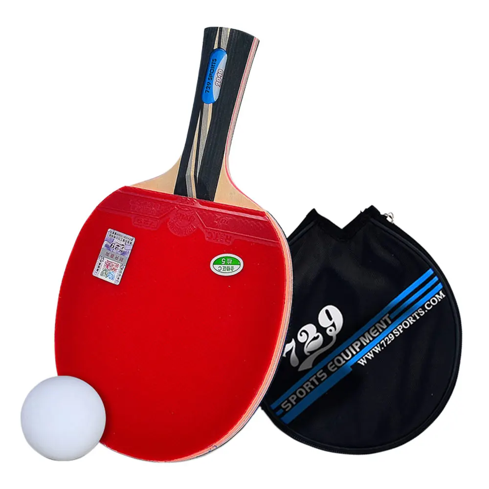 729 Дружба 2040 чистый деревянный игрок среднего уровня прыщи в резиновой длинной ручке ракетка для настольного тенниса