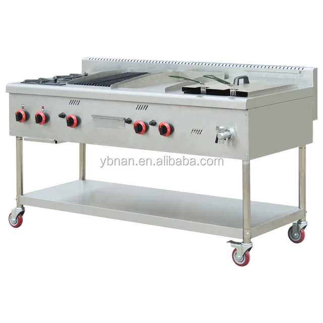 Stainless Commercial 6 Burner Gas Stove With Griddle Buy 6 Burner Gas