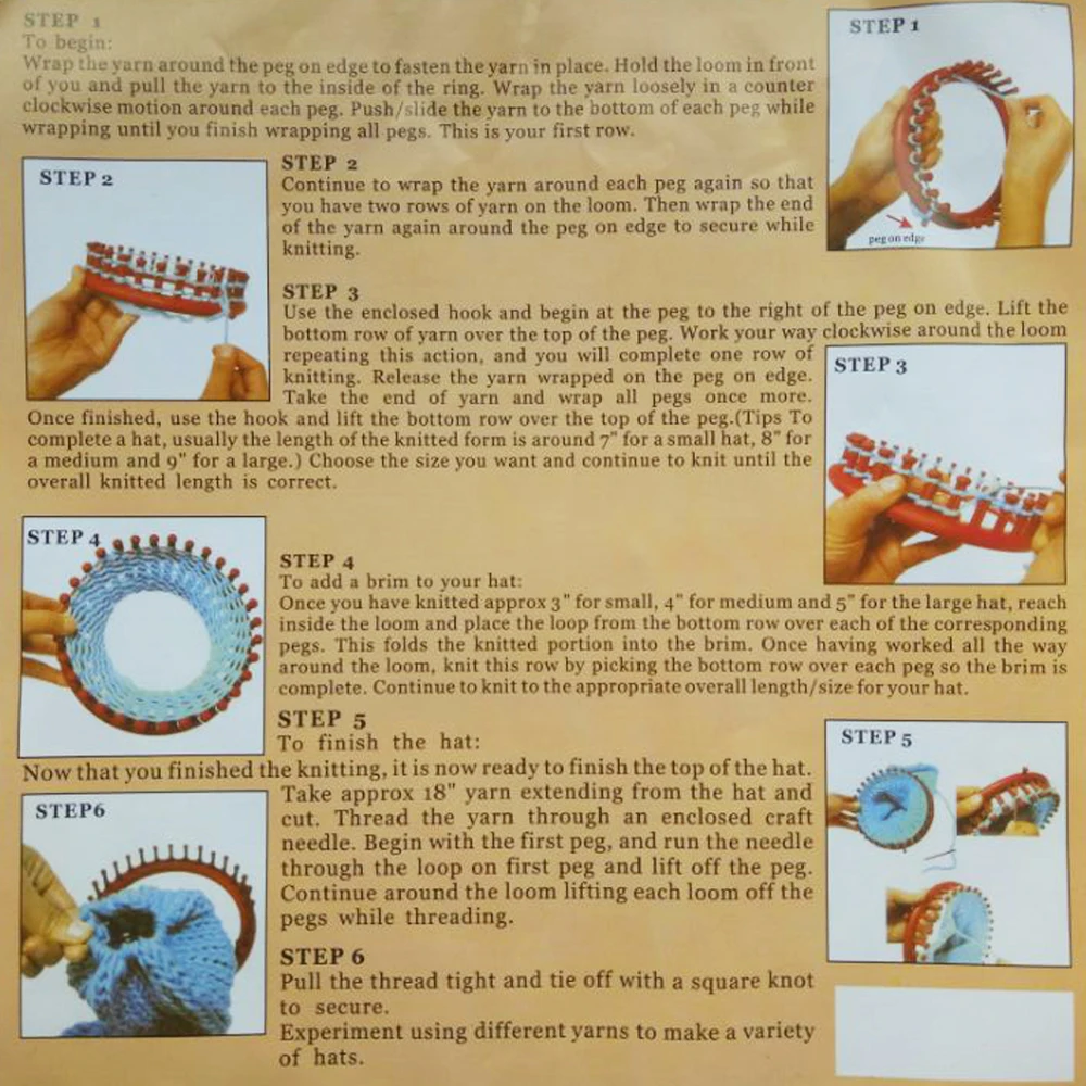 Métier à Tricoter Rond 4 Tailles (26/36/47/58 Cm) - Kit DIY Pour écharpes, Chapeaux, Couvertures