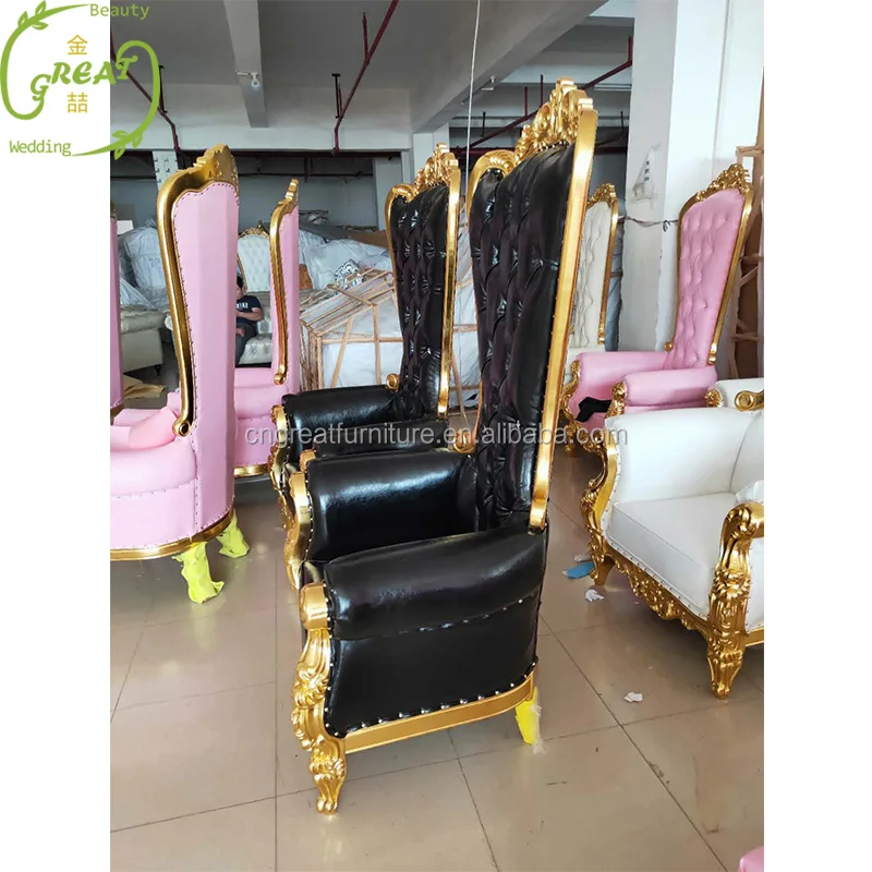 Luxury Princess Pedicure Sofa Great Foshan Black Throne