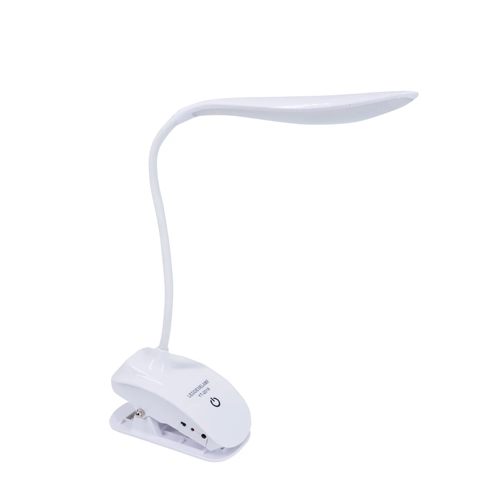 2020 Modern Plain White Popular Competitive Price Desk Lights Smart Foldable Electric Touch Sensor Table Clip Light