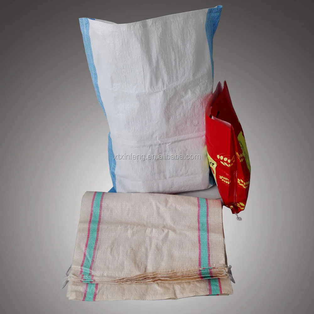 Пластиковые пустые пакеты для сои кукурузы ПП 50 кг 70