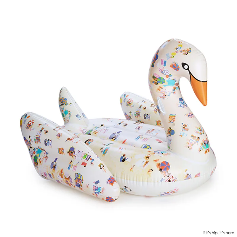 Giant Inflatable Colorful Swan Pool Float Swimming Ring Toys