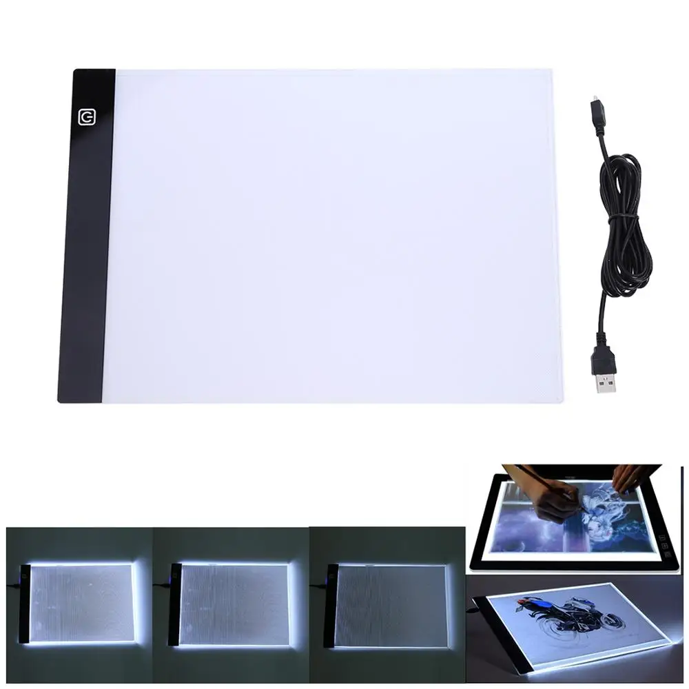 Diy Diamond Painting A4 LED Light Box Tracer USB Power Cable Dimmable Brightness Tracing Pad for Artists Drawing