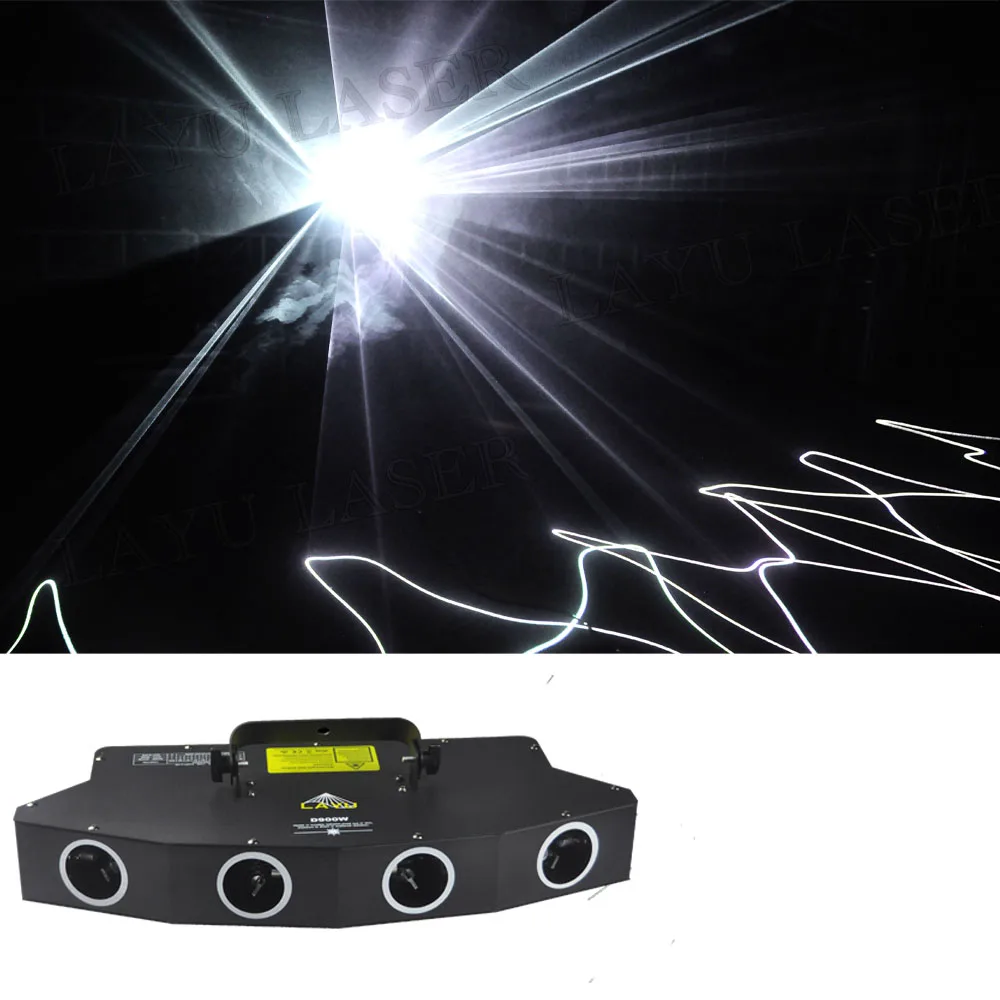 D900W 4ヘッド7色扇形白ビームレーザーホット販売レーザーライト