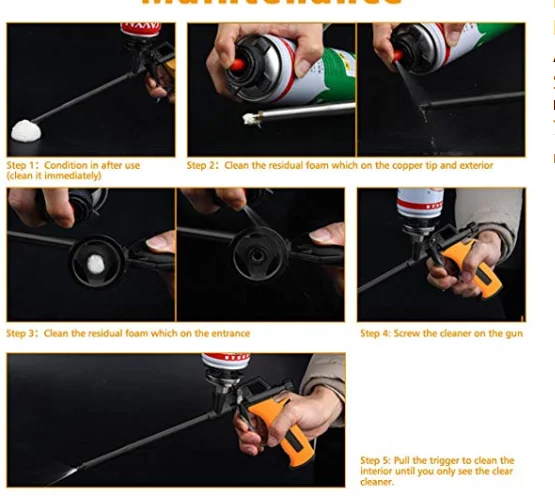 Пистолет из пенополиуретана 2023 для мужчин черный ПТФЭ с антипригарным покрытием