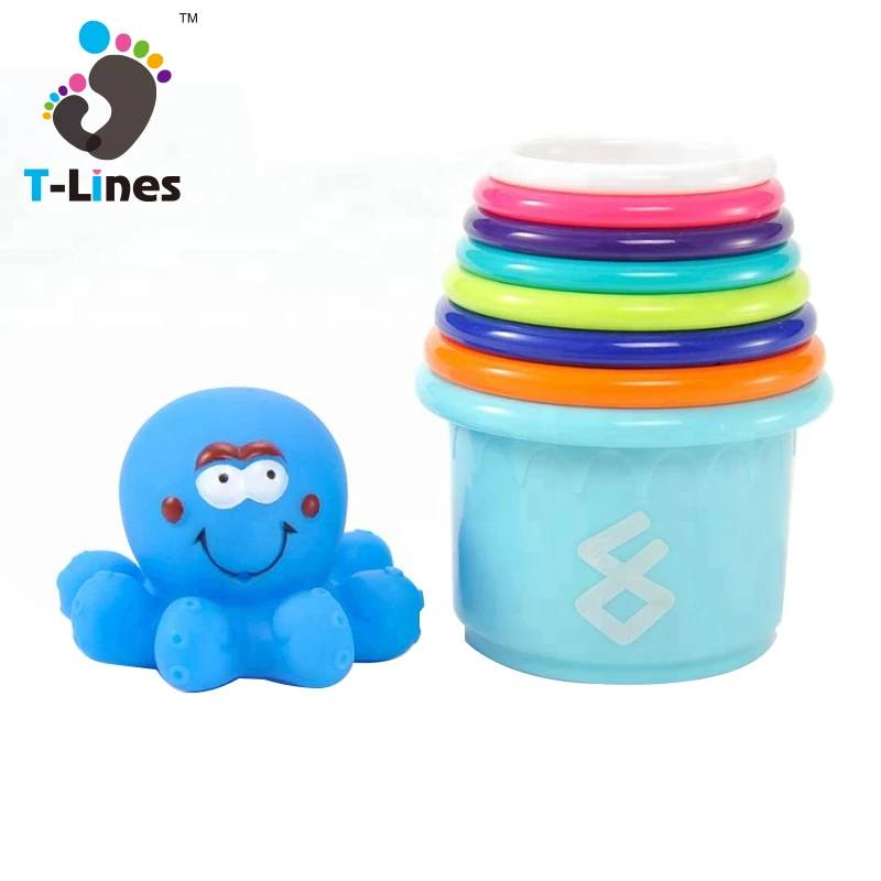 Gobelets En Plastique Pour Enfants Jouets Pour Bebes Avec Poulpe En Silicone 15 Pieces Buy Tasses Empilables Pour Enfants Gobelets Empilables Pour Bebe Jouets Empilables Product On Alibaba Com