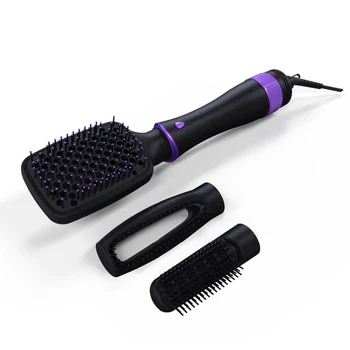 Professional 1000w hair dryer brush ionic blower comb hot air brush blow dryer hair straightener